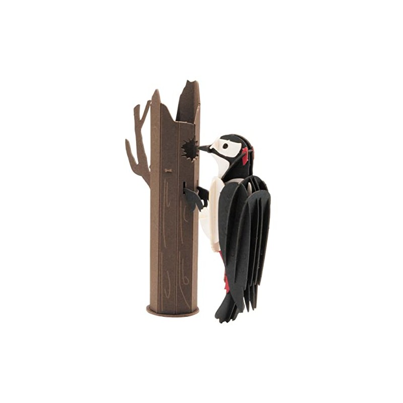 Fridolin 3D Paper Model Woodpecker