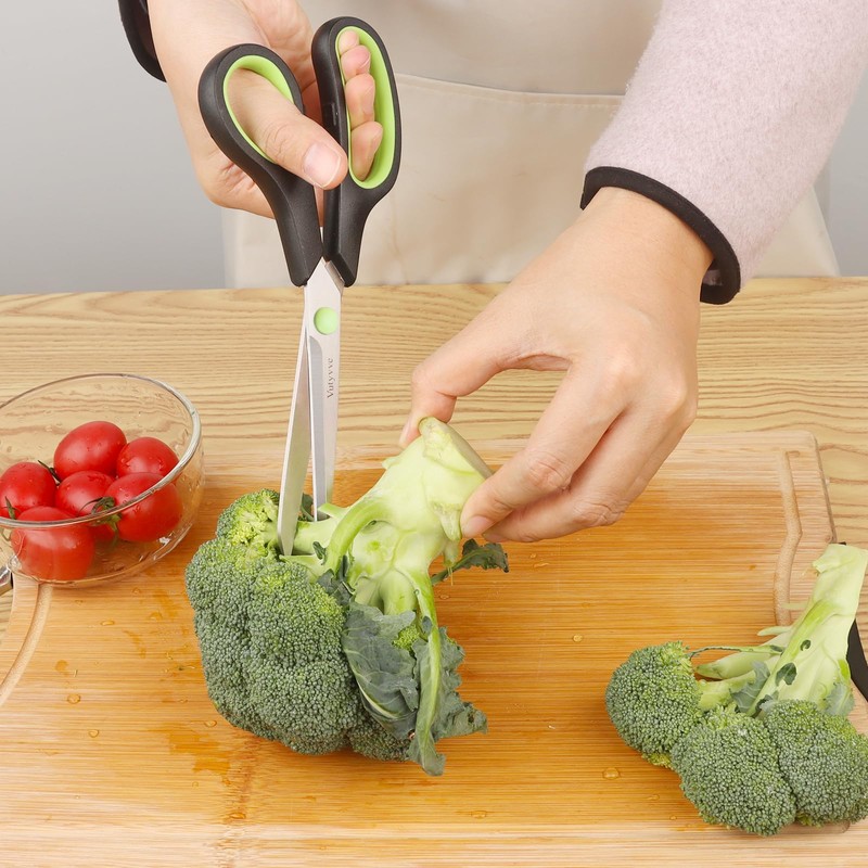 Vutyvve Kitchen Scissors, Stainless Steel Blades, Soft Handle, Multifunctional Kitchen