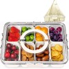 Amersis Divided Snackle Box with Handle Food Serving Tray Charcuterie