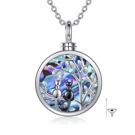 Cat Urn Necklace for Ashes Sterling Silver Cremation Jewelry for Ashes Memory Necklace Jewelry for Women