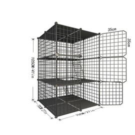 Indoor Cat Cage Enclosure DIY,Cat Playpen Catio Thick Metal Wire Kennels for 1-3 Cats Kitten Cage Detachable Patio Cat Crate （Only Cage）