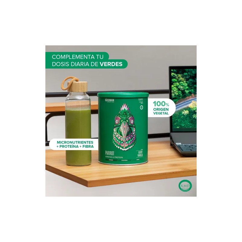 Suplemento Polvo Birdman Proteínas Parrot Sabor Matcha 900g