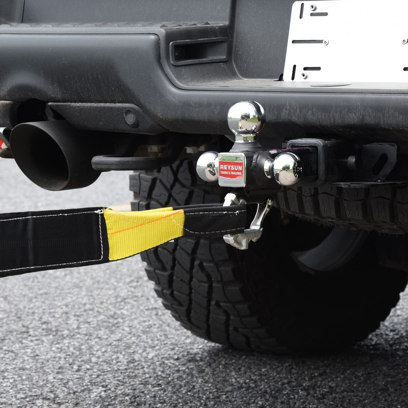 REYSUN Trailer Hitch Tri-Ball Hitch with Hook, Tactical Tow Ball