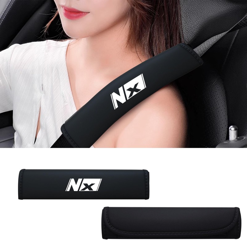 Treesiche Nappa Leather Seat Belt Shoulder Pad,Seat Belt Cover for