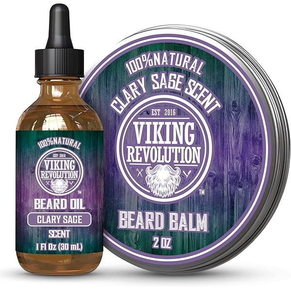 Viking Revolution Clary Sage Beard Balm for Men and Clary