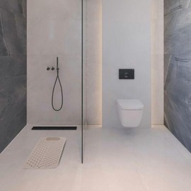 Non-Slip Shower Mat (Rectangular 14.17 x 27.17 inches), with Suction Cups and Foot Massage, Ideal for Modern Bathrooms (Beige)