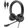 EKSA H12E Headset, USB Wired with Microphone, Commercial Use, AI