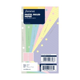 Filofax Ruled Paper Refill Pack - Pastel Colours