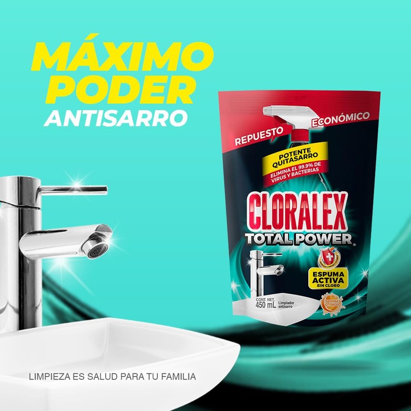 Cloralex Total Power - Espuma Activa - Sin cloro