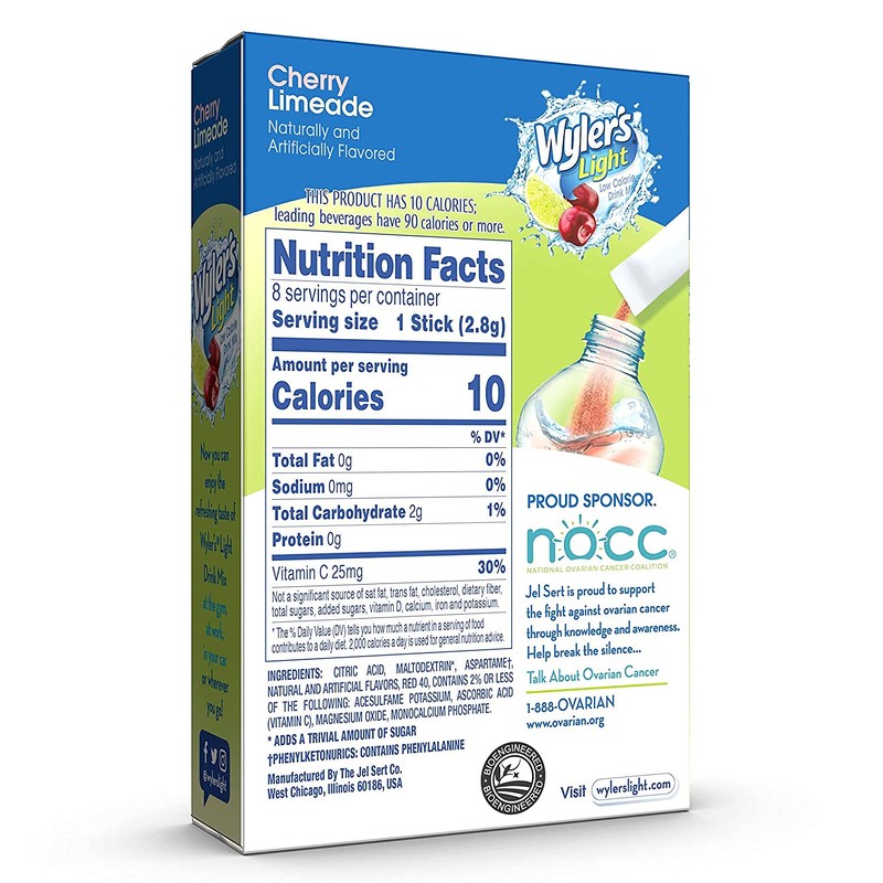 Wyler's Light Cherry Limeade Singles To Go Drink Mix Cherry