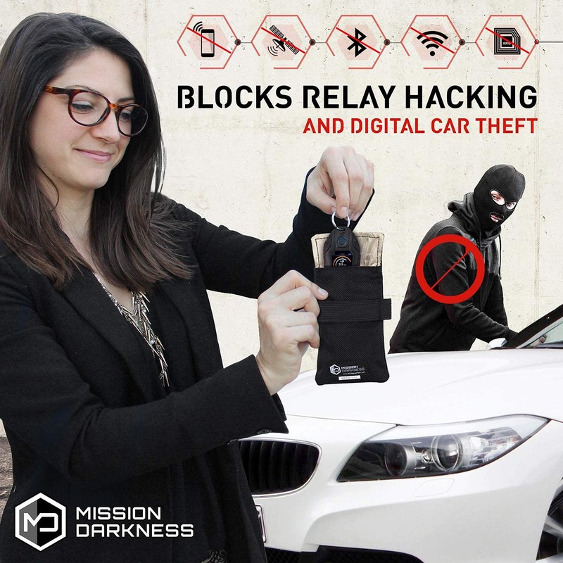 Mission Darkness Faraday Bag for Keyfobs (2-Pack) // RF Shielding