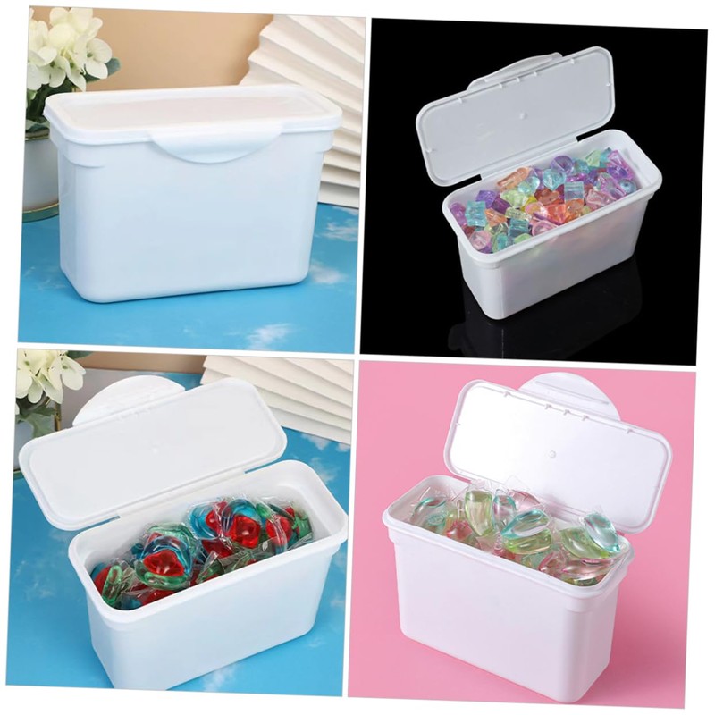 OFFSCH 4Pcs Laundry Powder Container Set Multi Functional Storage Box