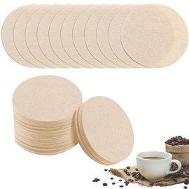 600 PCS Round Coffee Filter, Unbleached Natural Coffee Filter for Coffee and Espresso Machines, Replacement Coffee Filter Paper, Coffee Accessories Compatible, Filter Coffee Grounds - (Burlywood)