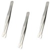 jojofuny 3pcs Stainless Steel Tweezers for False Eyelashes Eyebrow Shaping