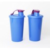 Tupperware Drinking Cup Blue/Purple with Lid Leak-Proof 2x 330 ml