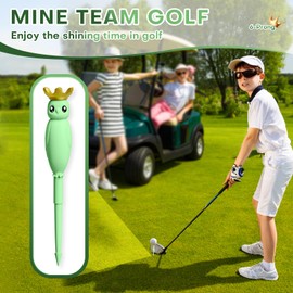 MINE TEAM Funny Golf Tees for Kids and Teens - Enhances Interests on Golf - 7 Colors Plastic Tees in Gift Boxes