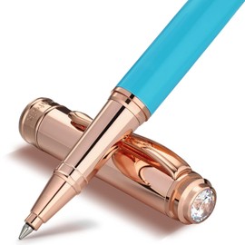 MCNTEIK Luxury Rollerball Pen, Schmidt Ink Refill, Top With 8Mm Brilliant Diamond,Elegant Gift Pen For lady With A Gift Box，Nice Pen.