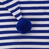 Hutshopping Cotton Knitted Hat, Nightcap, Dwarf Hat, Oversized, blue white