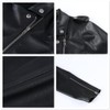 HeiBai Xiong Cropped Leather Jacket Goth Moto Half Jackets For