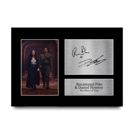 HWC Trading A4 Rosamund Pike & Daniel Henney The Wheel of Time Moiraine Damodred, Lan Mandragoran Gifts Printed Signed Autograph Picture for TV Show Fans - A4