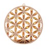 Suncatcher Amber in Birch Wood Flower of Life Window Decoration