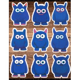 Unbranded Simple Blue Monster Die Cut Vinyl Stickers Scrapbooking Laptop Waterbottle