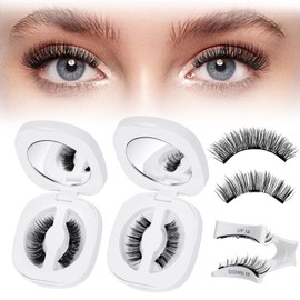 Higu clace KF2 Magnetic Eyelashes, Magnetic Eyelashes Without Eyeliner, Magnetic Eyelashes, Natural Look, Strong Magnetic Eyelashes with Applicator, No Glue Required Eyelashes