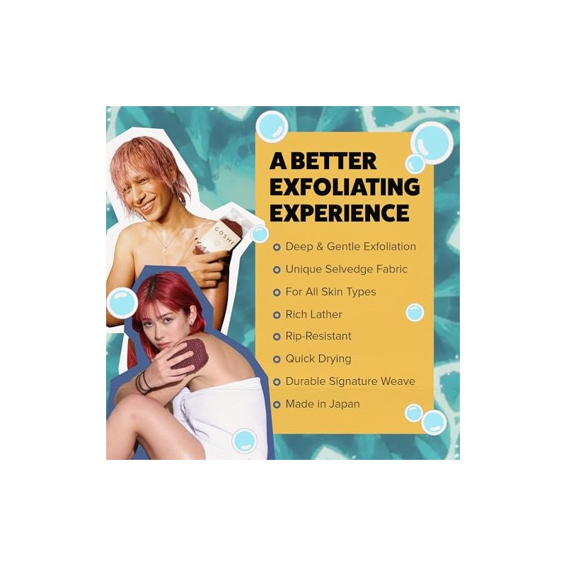 Goshi Esponja Exfoliante Ducha Baño Secado Rápido Resistente Rasgado Todo