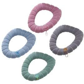 Pack of 4 Toilet Seat Cover Toilet Warmer Pad Antibacterial Warm Toilet Seat Covers Toilet Seat Cover Thick Washable Toilet Seat Cushion for Bathroom Closestool Mat Seat Case Toilet Lid Cover