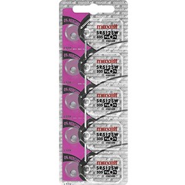 Maxell Watch Battery Button Cell SR512SW 335 Pack of 5 Batteries