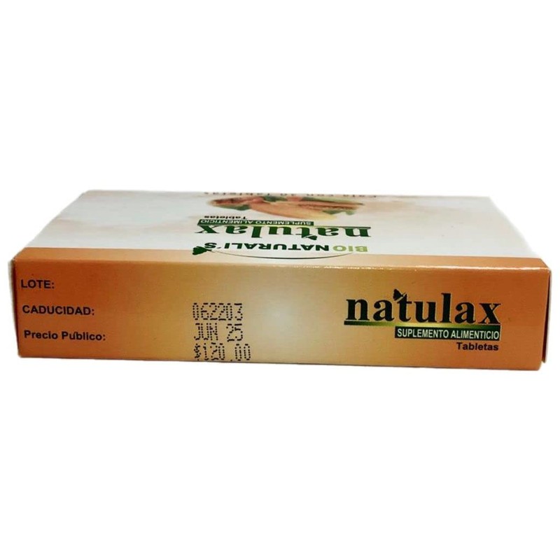 natulax SUPLEMENTO ALIMENTICIO caja con 30 Tabletas