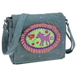 Canvas Bag Nursery Bag Bambi Deer Grey, gray