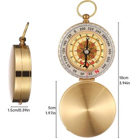 QHFlashbuy Compass Outdoor Compass Children, Compass Hiking, Shockproof Compass Portable Waterproof Compass with Luminous Numbers for Camping Hiking Outdoor Activities