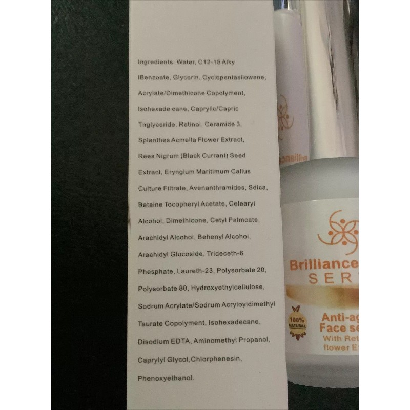 Brilliance Pump Serum~ Anti-Aging Serum~Retinol & Flower Extract~.5 FL. OZ.