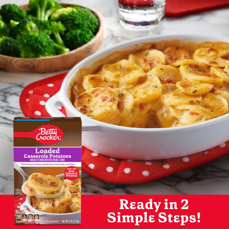 Betty Crocker Loaded Casserole Potatoes, Made with Real Cheese, Twin