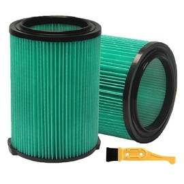 2 Pack VF6000 5-Layer Pleated Replacement Vacuum Filter Compatible for Ridgid Shop Vac 5-20 Gallon Wet/Dry Vacuums,Fit for Husky 6-9 Gallon Vacs
