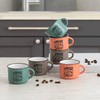 Quid Frappe Deco Set of 6 Assorted Ceramic Mugs, 8