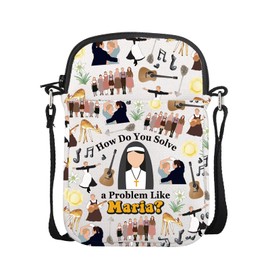 AKTAP Sound Music Movie Merch Gifts How Do You Salve a Problem Like Maria Crossbody Purse Bag Musical Theatre Shoulder Bag (CB, How Do You Solve Mini CB-HT)
