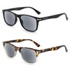 Loycco 2 Pack Square Sunglasses Womens Men UV Protection Aviator