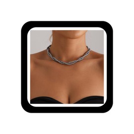 Wendalern Geschichtet Perlen Halskette Handgemacht Glasperlen Halskette Schichtung Gedrehte Perlen Kette Halskette Doppellagig Runde Perlen Strang Halskette Schmuck Für Frauen