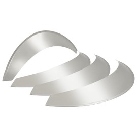 KUAFU Universal Steel Fender Flares 3.5" Wide, Recommended for Cars with 28"-30" Wheel Openings, Front & Rear Wide Body Kit Flexible Wheel Arches Edge Trim Protector 4-Piece Set