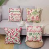 Fjfz Chinese Mahjong Queen Decorative Throw Pillow Covers 18 x