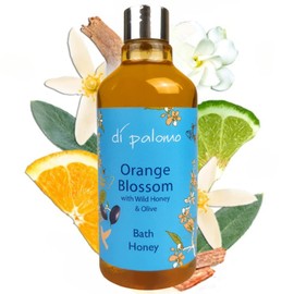 Di Palomo Orange Blossom & Honey Bath Honey 300ml. Bath Oil & Bubble Bath Blend. Shower Gel with Moisturising Skin Care. Luxury Body Wash Relaxation Gift For Women. Pamper Gifts For Her.