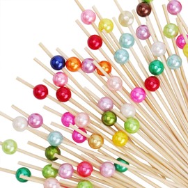 Cocktail Skewers Christmas, Pack of 100 Cocktail Decoration Christmas, Christmas Wooden Toothpicks, Christmas Fruit Skewers, Skewers Finger Food for Christmas, Birthday, Party Decoration