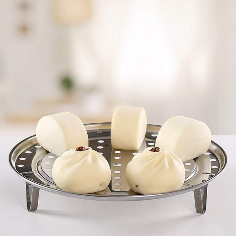 Raguso Multifunctional Round Stainless Steel Steam Tank Rack with Large