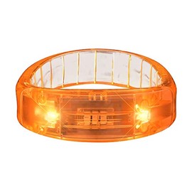 FlashingBlinkyLights Orange LED Fashion Light Up Bracelets