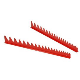 Ernst Manufacturing Wrench Rail Set with Magnetic Backing, 20 Tool, Red