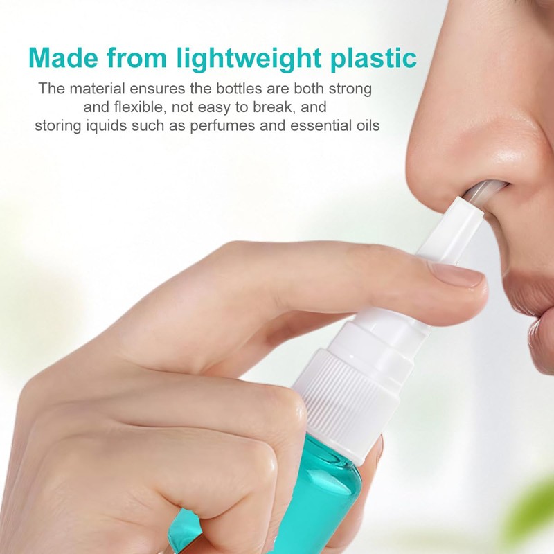 12Pcs Mini Plastic Nasal Spray Bottles - 5Ml Portable Empty