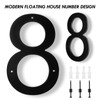 DEWEL 10 Inch House Numbers for Outside, Large Floating Modern