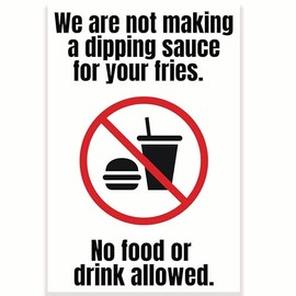 We Are Not Making A Dipping Sauce For Your Fries. No Food Or Drink Allowed Classroom Poster - Science Chemistry - 12 x 18 Inch - Classroom Decor - Classroom Must Haves - Back To School Decor - CPS0504